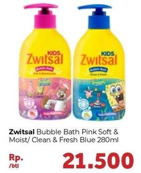 Promo Harga ZWITSAL Kids Bubble Bath Clean Fresh Blue, Soft Moisturizing Pink 280 ml - Carrefour