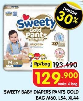 Promo Harga Sweety Gold Pants XL44, M60, L54 44 pcs - Superindo