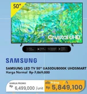 Promo Harga Samsung UA50DU8000K UHD Smart 50 Inci  - Carrefour