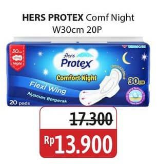 Promo Harga Hers Protex Comfort Night Wing 30cm 20 pcs - Alfamidi