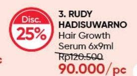 Promo Harga RUDY HADISUWARNO Hair Growth Serum per 6 pcs 9 ml - Guardian