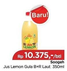 Promo Harga Soogeh Jus Lemon Gula B+R Laut 350 ml - TIP TOP