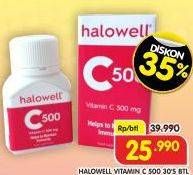 Promo Harga Halowell Vitamin C 500 mg 30 pcs - Superindo