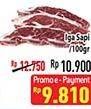 Promo Harga Iga Sapi per 100 gr - Hypermart