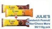 Promo Harga JULIES Sandwich Peanut Butter, Choco More 90 gr - Indomaret