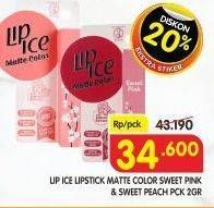 Promo Harga LIP ICE Matte Color Sweet Pink, Sweet Peach 2 gr - Superindo