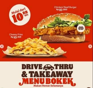 Promo Harga MENU BOKEK  - Burger King