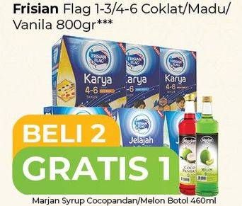 Promo Harga FRISIAN FLAG 123 Jelajah / 456 Karya Coklat, Madu, Vanilla 800 gr - Carrefour