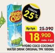 Promo Harga Hydro Coco Minuman Kelapa Original 1000 ml - Superindo