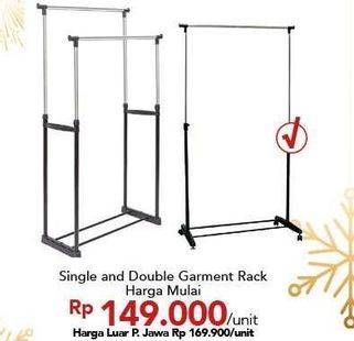 Promo Harga Single & Double Garment Rack  - Carrefour