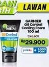 Promo Harga Garnier Men Turbo Light Oil Control Facial Foam Anti-Shine Brightening Cooling 100 ml - Indomaret