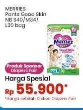 Promo Harga Merries Pants Good Skin S40, M34, L30 30 pcs - Indomaret