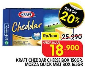 Promo Harga Kraft Cheddar Cheese/Quick Melt  - Superindo