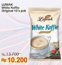 Promo Harga Luwak White Koffie Original per 10 sachet - Indomaret