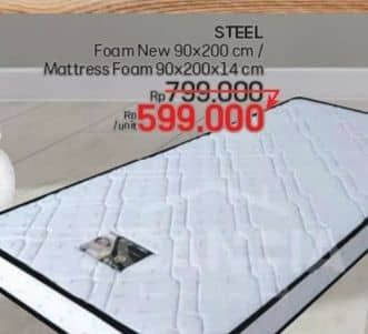 Promo Harga Ocean Copper Steel Foam Mattress  - LotteMart