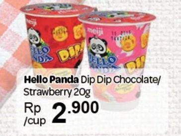 Promo Harga MEIJI HELLO PANDA Dip Dip Chocolate, Strawberry 20 gr - Carrefour
