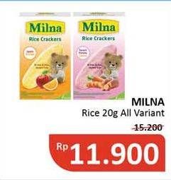 Promo Harga MILNA Rice Crackers All Variants 20 gr - Alfamidi