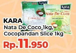 Promo Harga KARA Nata De Coco Cocopandan Slice, Original 1000 gr - Yogya