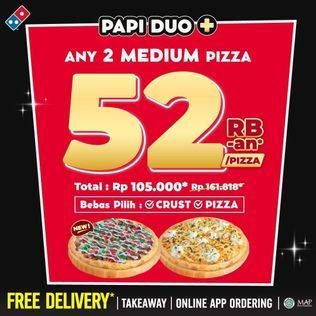 Promo Harga DOMINOS Medium Pizza  - Domino Pizza