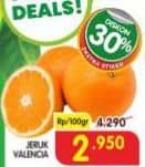 Jeruk Valencia per 100 gr Diskon 31%, Harga Promo Rp2.950, Harga Normal Rp4.290