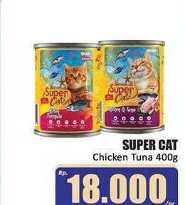 Promo Harga SUPER CAT Makanan Kucing Chicken Tuna 400 gr - Hari Hari