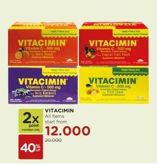 Promo Harga VITACIMIN Vitamin C - 500mg Sweetlets (Tablet Hisap) All Variants  - Watsons