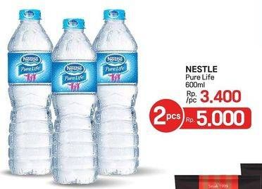 Promo Harga Nestle Pure Life Air Mineral 600 ml - LotteMart