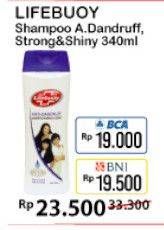 Promo Harga LIFEBUOY Shampoo Anti Dandruff, Strong Shiny 340 ml - Alfamart