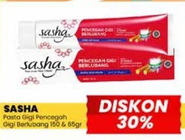 Promo Harga Sasha Toothpaste Pencegah Gigi Berlubang 65 gr - Yogya