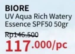 Biore UV Aqua Rich Watery Essence SPF 50 50 gr Diskon 20%, Harga Promo Rp117.000, Harga Normal Rp146.500