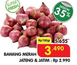 Promo Harga Bawang Merah per 100 gr - Superindo