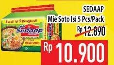 Promo Harga SEDAAP Mie Kuah Soto per 5 pcs 75 gr - Hypermart