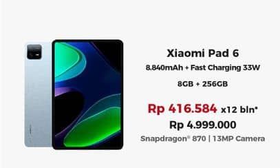 Promo Harga Xiaomi Pad 6  8/256 GB  - Erafone