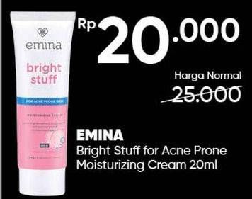Promo Harga EMINA Bright Stuff Moisturizing Cream For Acne Prone Skin 20 ml - Guardian