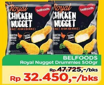 Promo Harga BELFOODS Royal Nugget Chicken Nugget Drummies 500 gr - TIP TOP