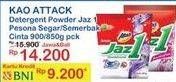 Promo Harga ATTACK Jaz1 Detergent Powder Semerbak Cinta, Pesona Segar 850 gr - Indomaret