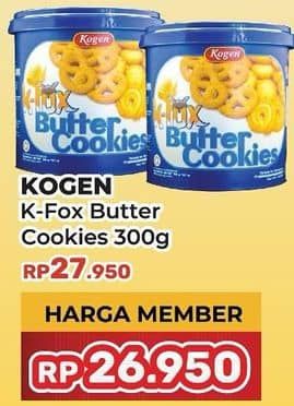 Harga Kogen K-Fox Butter Cookies 300 gr hari ini Sabtu, 21 Mar 2026 23. ...