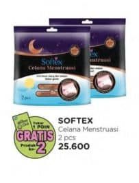 Promo Harga Softex Celana Menstruasi All Size 2 pcs - Watsons