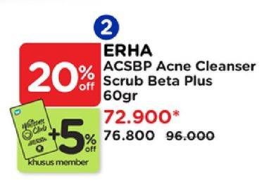 Promo Harga Erha Acne Cleanser Scrub Beta Plus 60 gr - Watsons