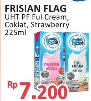 Promo Harga Frisian Flag Susu UHT Purefarm Full Cream, Swiss Chocolate, Strawberry 225 ml - Alfamidi