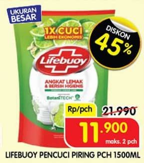 Promo Harga Lifebuoy Pencuci Piring 1500 ml - Superindo