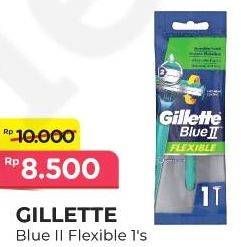 Promo Harga GILLETTE Blue II Flexi 1 pcs - Alfamart