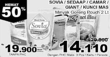 Promo Harga Sovia/ Sedaap/ Camar/ Giant/ Kunci Mas Minyak Goreng  - Giant
