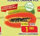 Promo Harga Pepaya California per 100 gr - Superindo