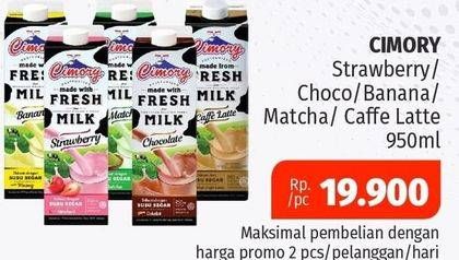 Promo Harga Cimory Fresh Milk Strawberry, Chocolate, Banana, Matcha, Caffe Latte 950 ml - Lotte Grosir