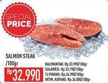 Promo Harga Salmon Steak per 100 gr - Hypermart