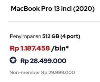 Promo Harga APPLE Macbook Pro 13  - iBox