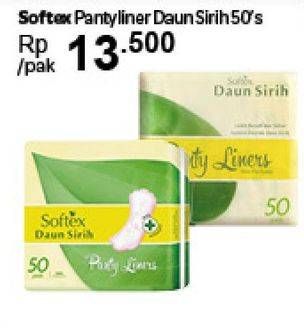 Promo Harga SOFTEX Pantyliner Daun Sirih 50 pcs - Carrefour