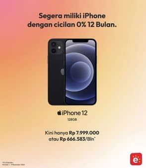 Promo Harga Apple iPhone 12 128 GB 1 pcs - Erafone