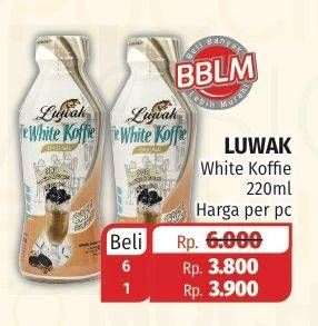 Promo Harga Luwak White Koffie Ready To Drink 220 ml - Lotte Grosir